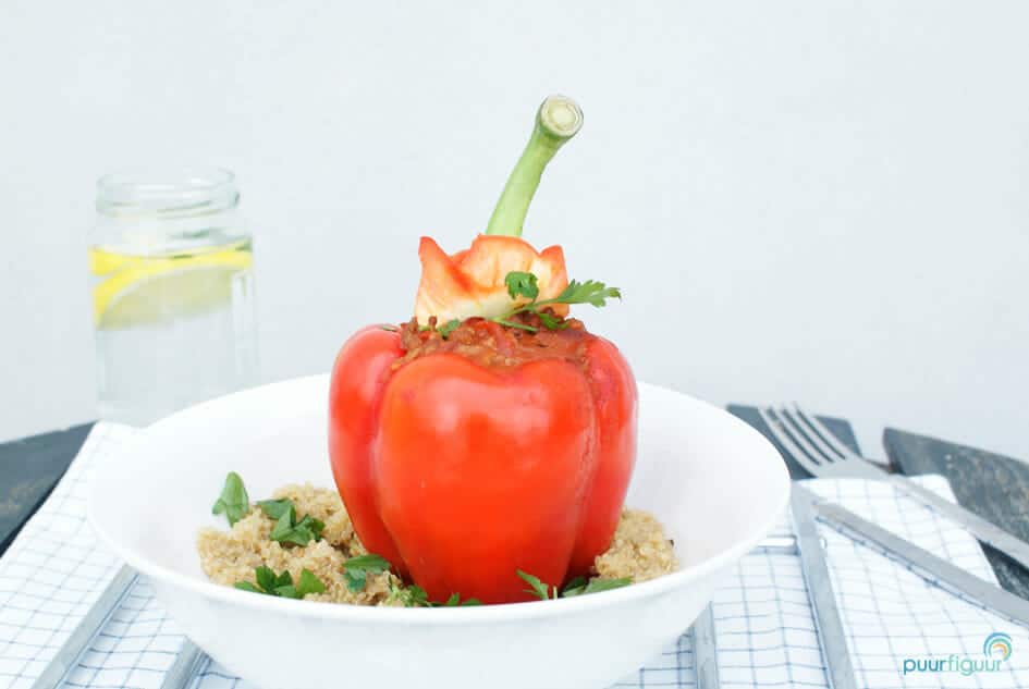 gevulde paprika met quinoa