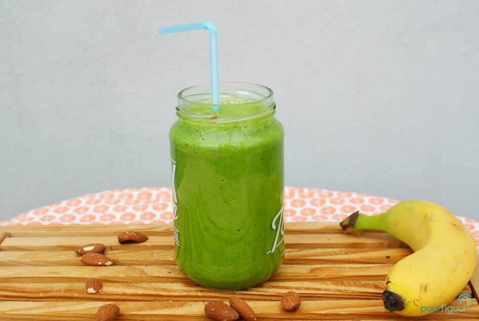 groene energie smoothie amandel banaan